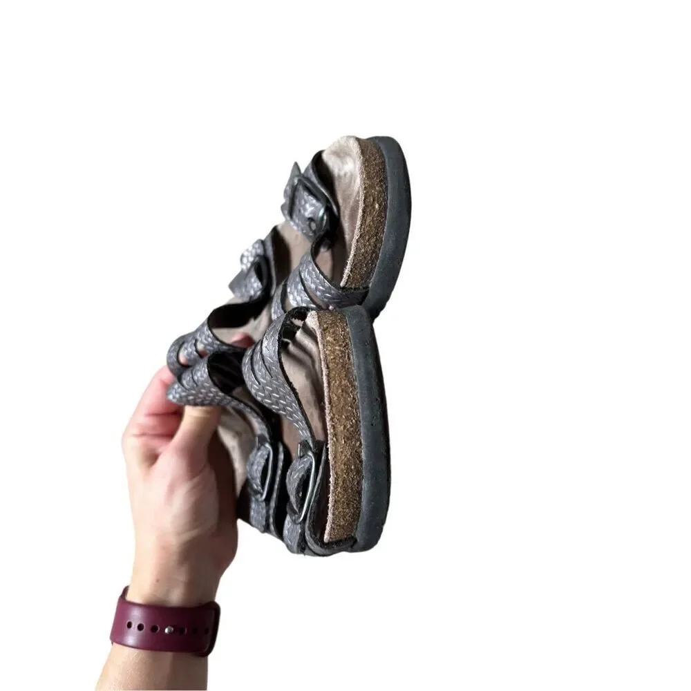 MEPHISTO HELISA GREY TWIST WOMEN SANDAL size EU 40‎ US 10